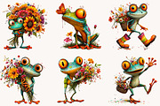 Quirky Colorful Quirky frog Clipart, a Seasonal Illustration by Designworld (Thumbnail 5 of 10)
