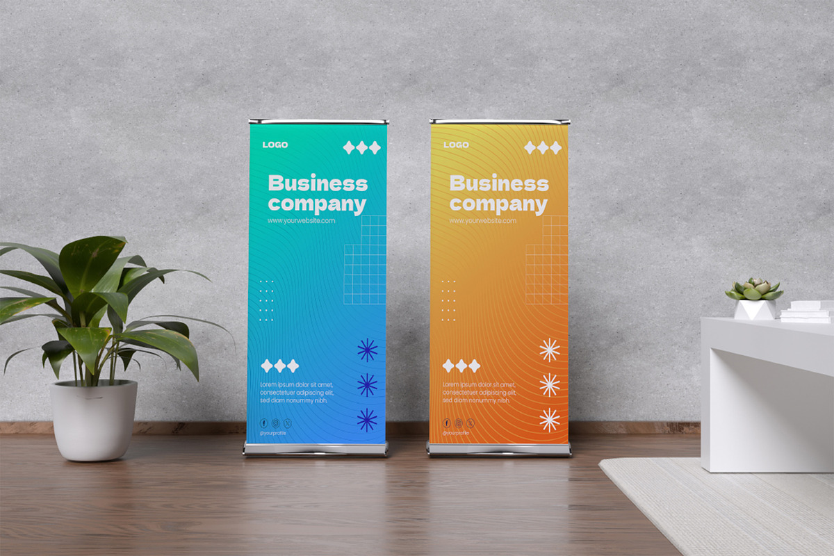 Roll Up Banner Mockup, an Advertising Mockup by HanaSaka_Studio (Photo 4 of 5)