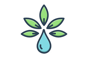 Extract cannabis color icon, a Duotone Icon by Creative priyanka