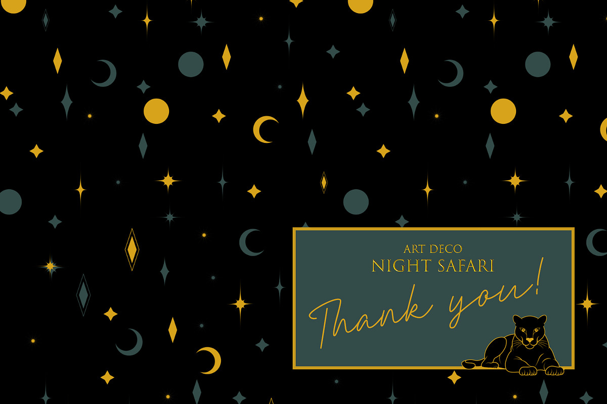 Art Deco Night Seamless Patterns, a Pattern Graphic by Svetlana Lerie (Photo 9 of 9)