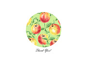 Watercolor Apple Seamless Patterns, a Food Illustration by OlDm_Shop (Thumbnail 10 of 10)