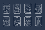 8 National Park Line art badges, an Object Graphic by Zakazis (Thumbnail 7 of 7)