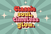 Varago Retro 70's Bubble Font, a Sans Serif Font by Vadovastd (Thumbnail 4 of 9)