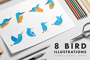 8 Bird illustrations, an Object Graphic by Milktoast (Thumbnail 1 of 4)