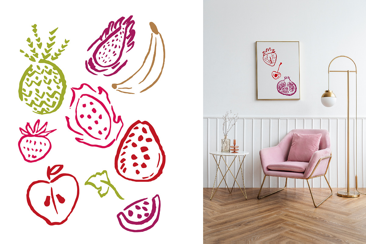 Tropical summer fruits vector bundle, an Object Graphic by MayBay Studio (Photo 9 of 11)