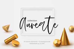 Aureate 3D objects collection