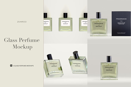 Glass Perfume Bottle Mockup