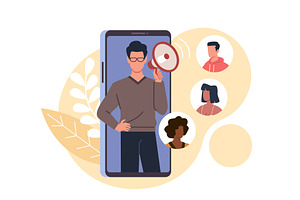 Referral program. Attracting new, a Person Illustration by YummyBuum