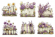 Spring Fence & Flower Clipart, an Illustration by Daily.Designs (Thumbnail 5 of 8)