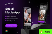 TokTak - Social Media App UI KIT, an App Template by CreativeUI (Thumbnail 1 of 6)