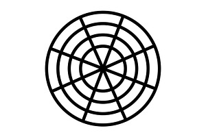 Polar Grid Line Icon, an Icon by Pexelpy