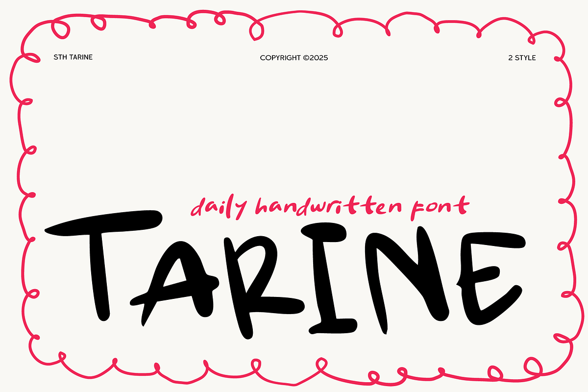 STH Tarine, a Handwritten Font by Sitintahitam (Photo 2 of 10)