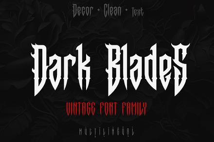 DarkBlades, a Font by Sentavio