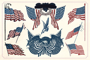 Vintage 4th Of July Illustrations