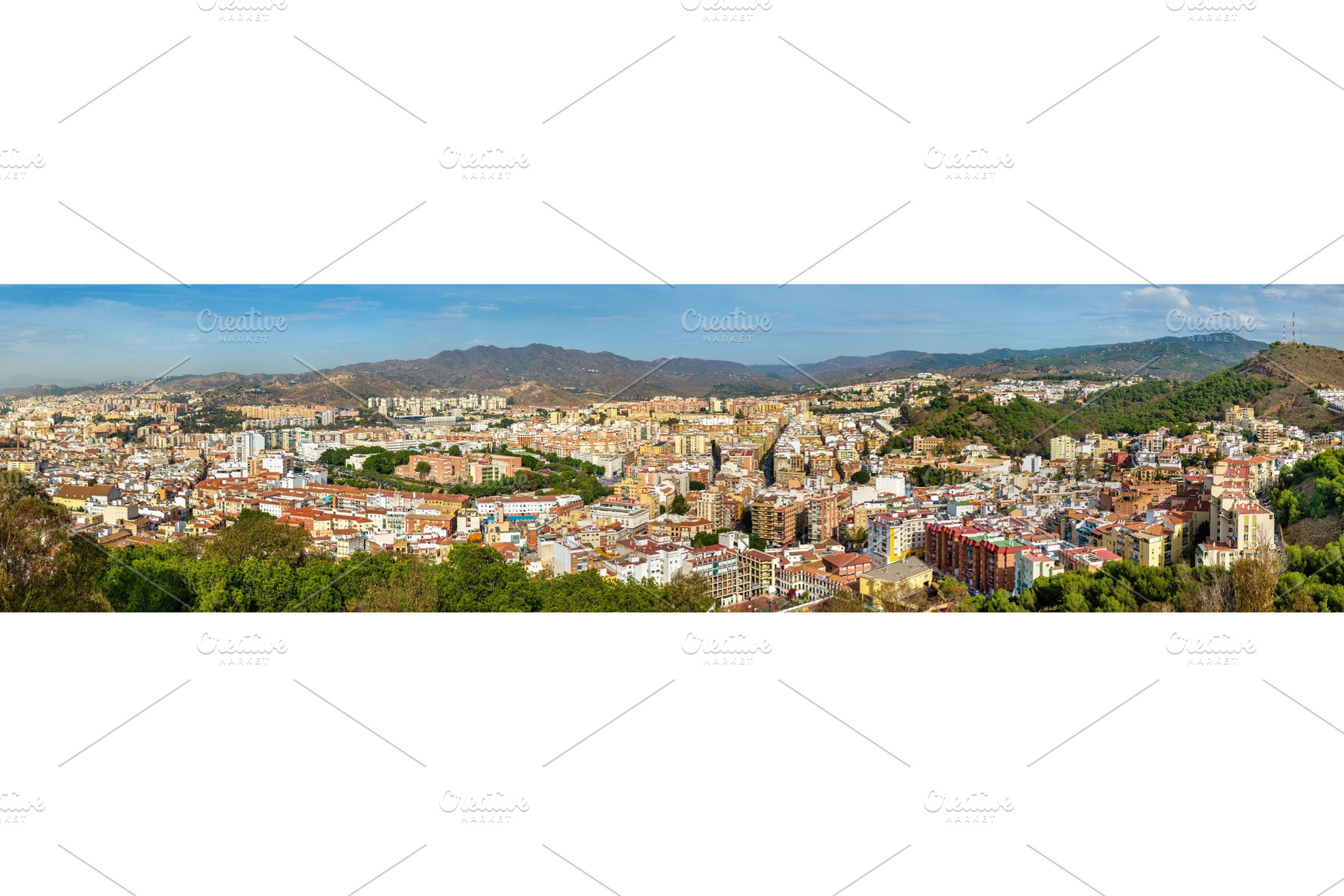 Panoramic view of malaga from gibralfaro castle spain stock photo containing, an Architecture Photo by Leonid Andronov