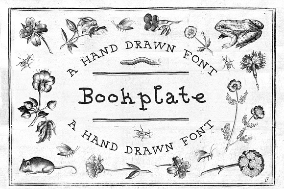 Bookplate — A hand drawn font preview 5