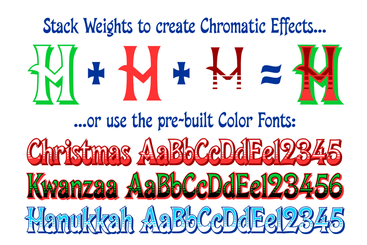 Happy Holidays - vintage poster font preview 4