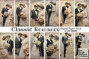 Vintage Wedding Couples Scrapbook