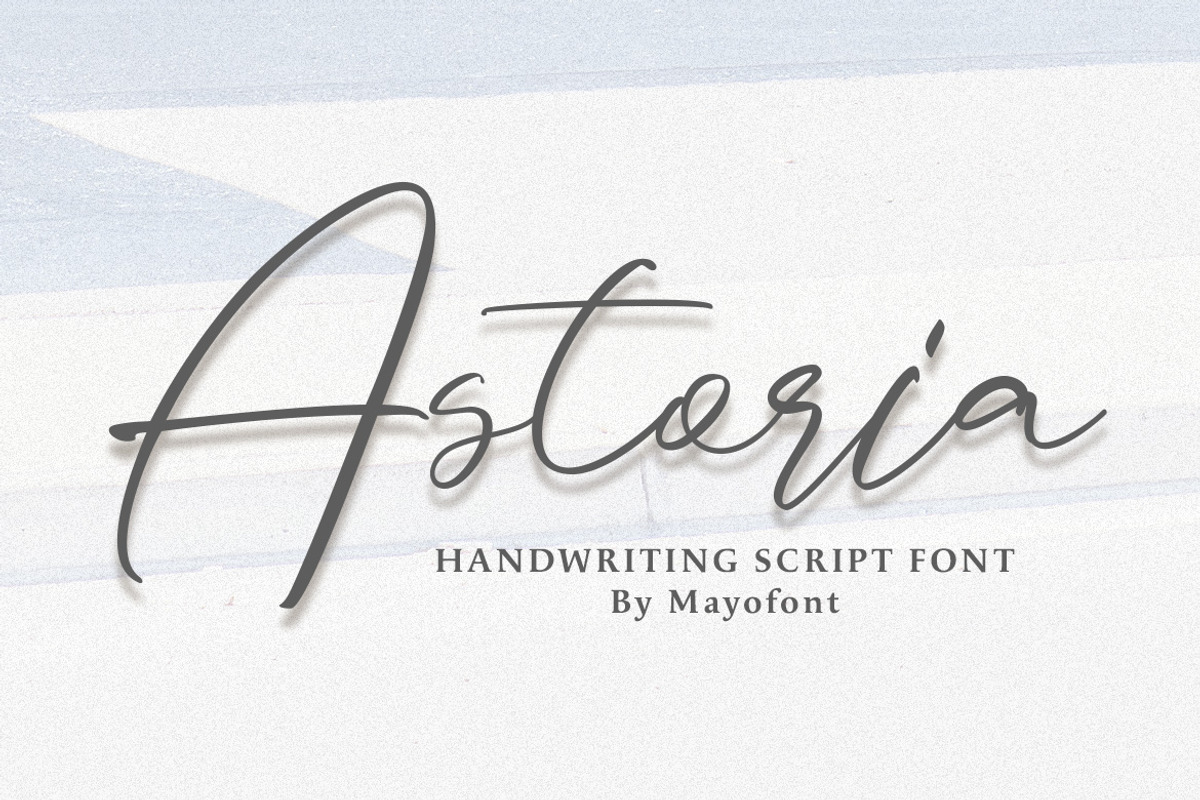 Astoria - Handwriting Font, a Handwritten Font by Mayofont (Photo 1 of 6)