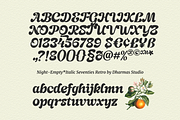 Night Empty - Italic Seventies Retro, a Sans Serif Font by Dharmas Foundry (Thumbnail 13 of 15)