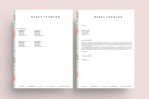 Creative Resume Template Word Floral