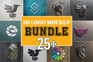 Luxury 3d LOGO Mockup Bundle V.02