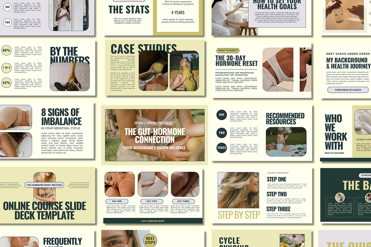 Modern Hormone Health Slide Deck, a Presentation Template by Solana Creative Co. (Photo 6 of 8)