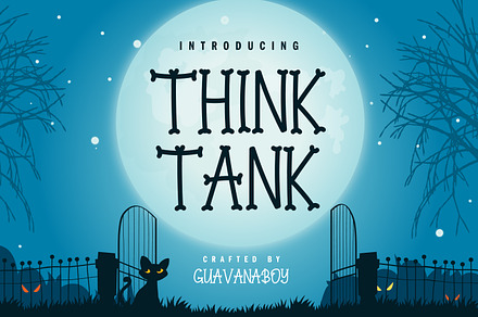 Think Tank - Retro Fun Display Font, a Script Font by Guavanaboy