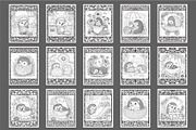 60 Happy Hedgehog Coloring Pages, an Animal Illustration by Blue Digital Studio (Thumbnail 5 of 5)