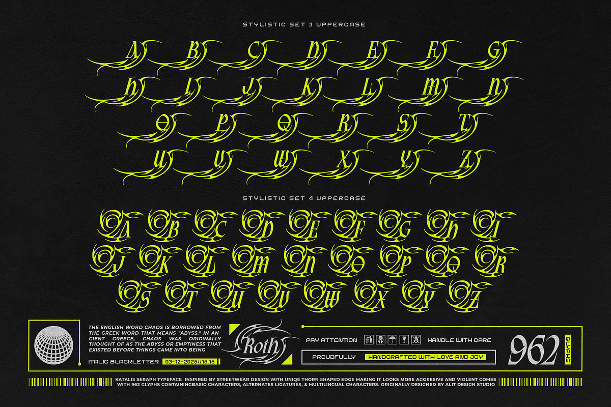 Katalis Seraph Typeface, a Blackletter Font by alit design (Photo 5 of 20)