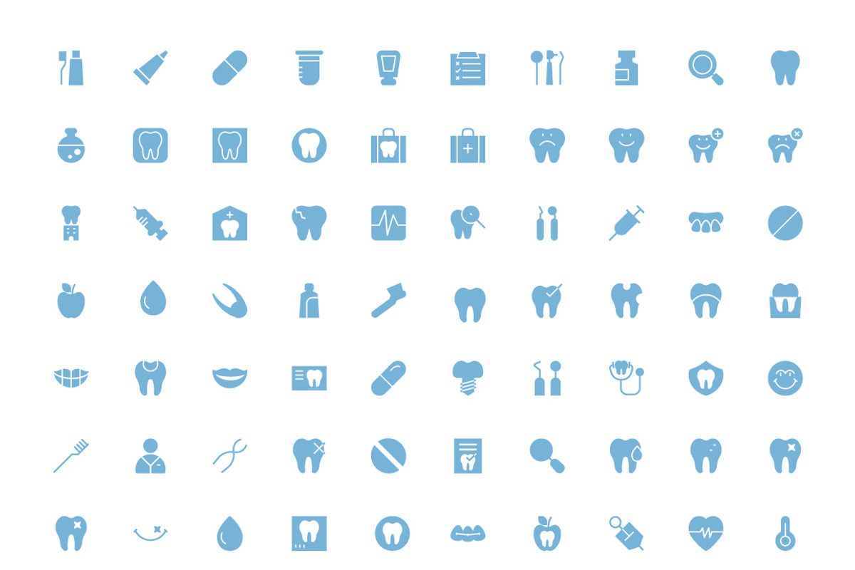 125+ Dental Vector Icons preview 3