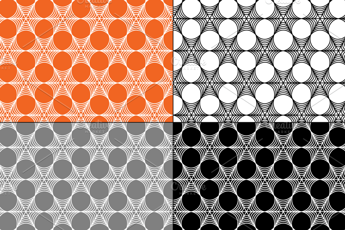 Seamless Spider Web Patterns preview 6