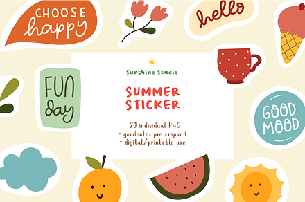 Summer Digital Stiker for Goodnotes