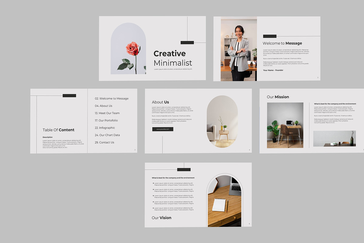 Creative Minimalist PPT, a Presentation Template by Recreative (Photo 2 of 6)