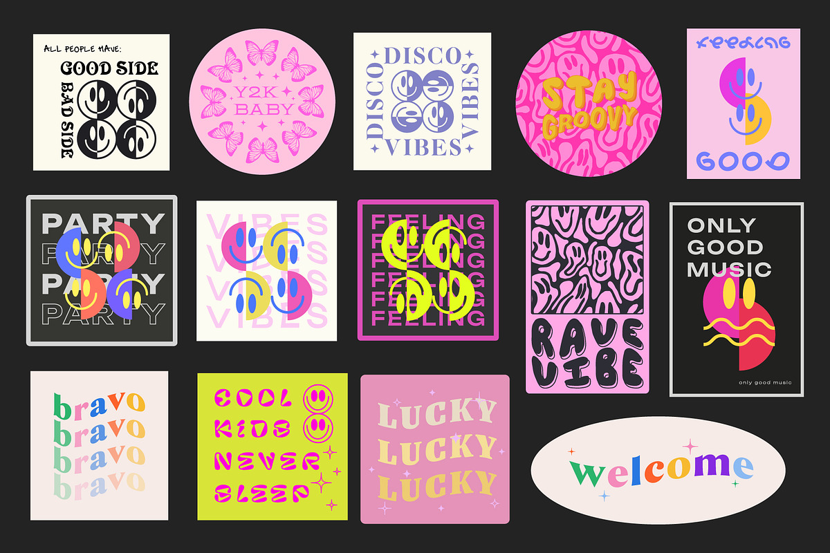 LIFE IS COOL VECTOR POP ART STICKERS, an Object Graphic by craftlove (Photo 12 of 13)