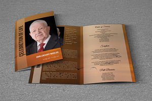Funeral Program Template-T701, a Brochure Template by Template Shop