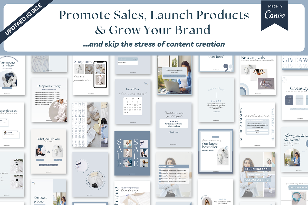 E-commerce shop Instagram Canva post preview 4