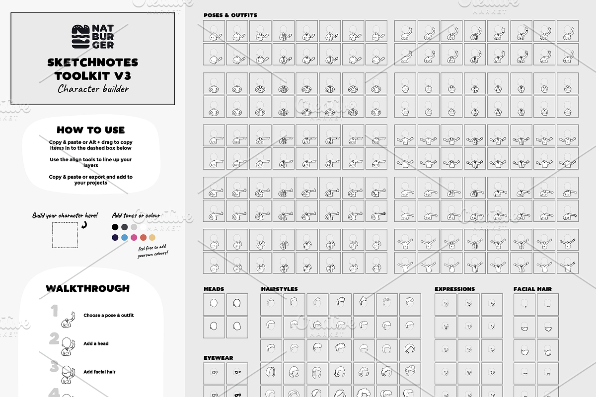 Sketchnotes Illustration Toolkit v3, a Work Illustration by NatBurger (Photo 4 of 4)
