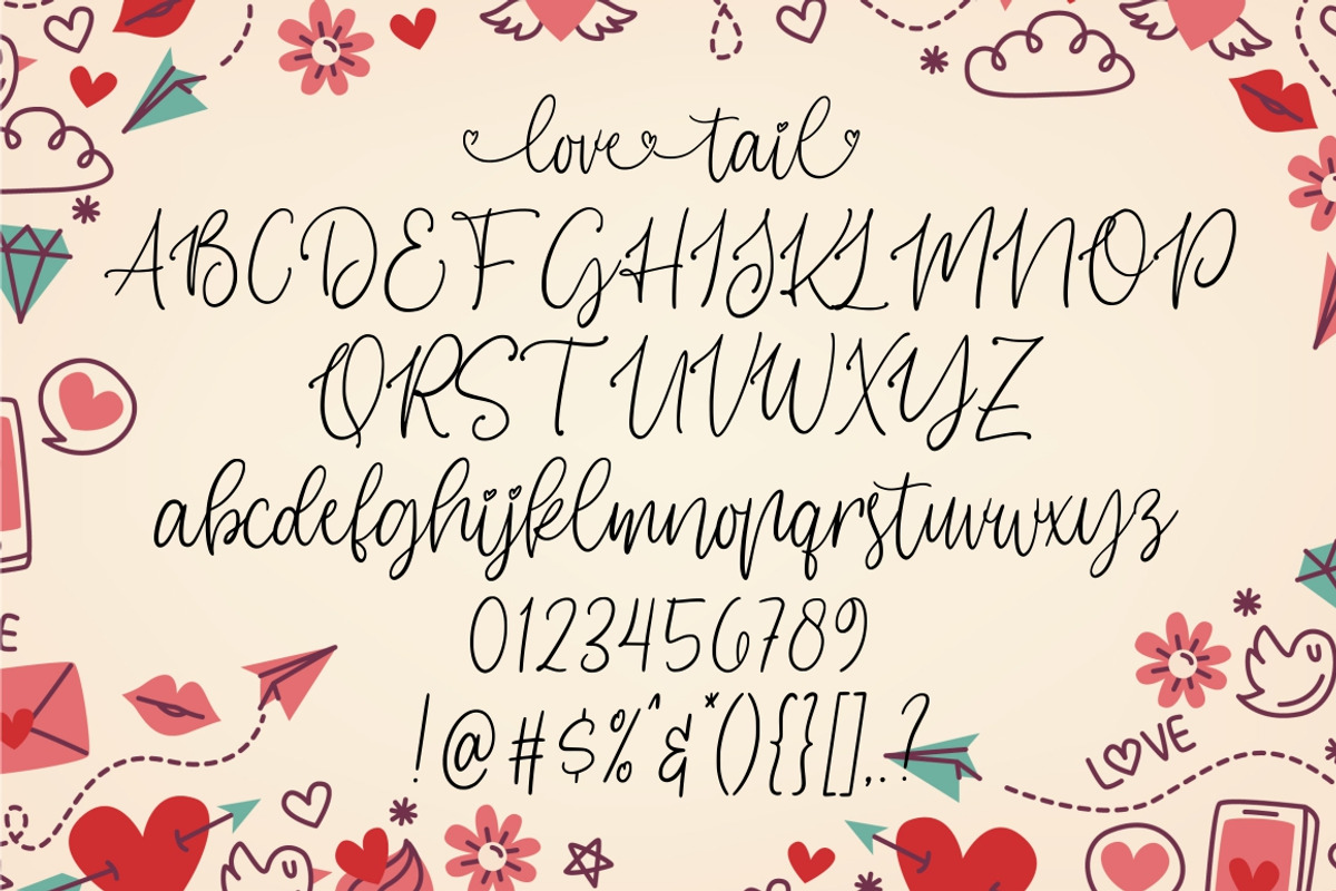 Love Tails | Lovely Font preview 6
