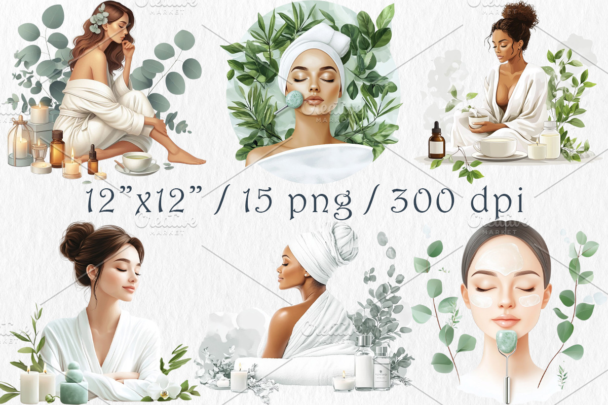 Eucalyptus Spa Salon Clipart, a Healthcare Illustration by GalaDesign03 (Photo 2 of 5)