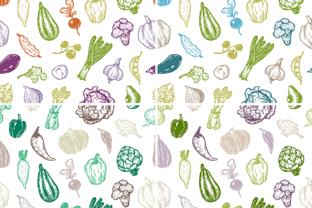 Vector Vegetables. Illustrations., a Food Illustration by Olga Olmix (Photo 7 of 8)