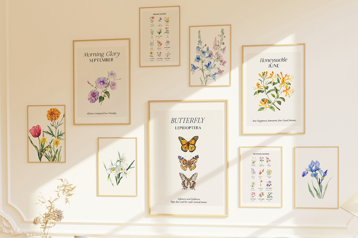Watercolor Birthmonth florals Set, a Decorative Illustration by Grace Noboa Illustrations (Photo 2 of 10)