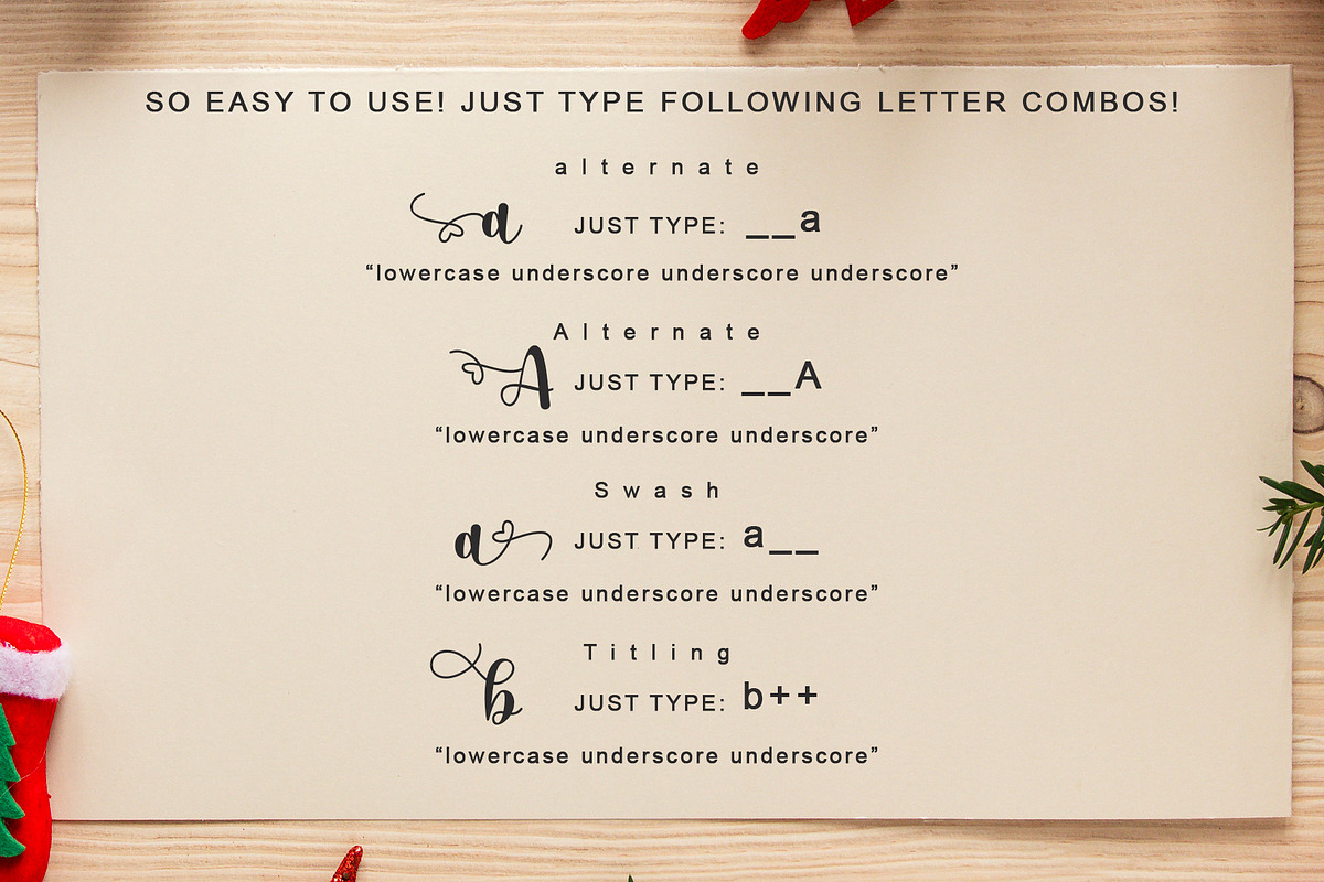 Christmas Lights, a Script Font by Letterara (Photo 4 of 10)