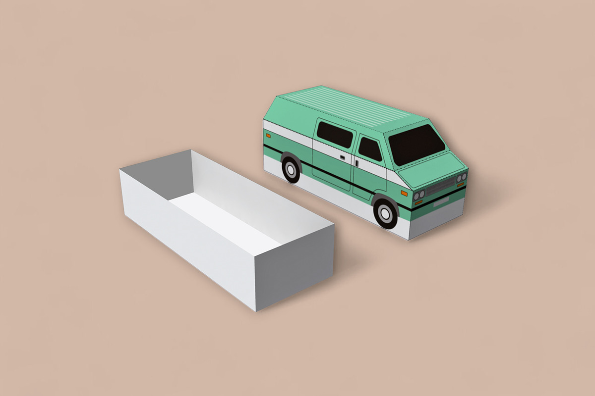 Van favor - 3d papercraft, a Print Template by PAPER amaze | Creative ...