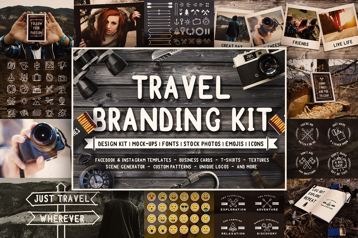 Full Travel Branding Kit, a Templates & Theme by Brandspark (Photo 1 of 13)