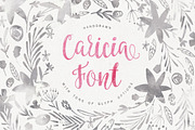 Caricia - handdrawn font, a Script Font by Favete Art (Thumbnail 1 of 8)