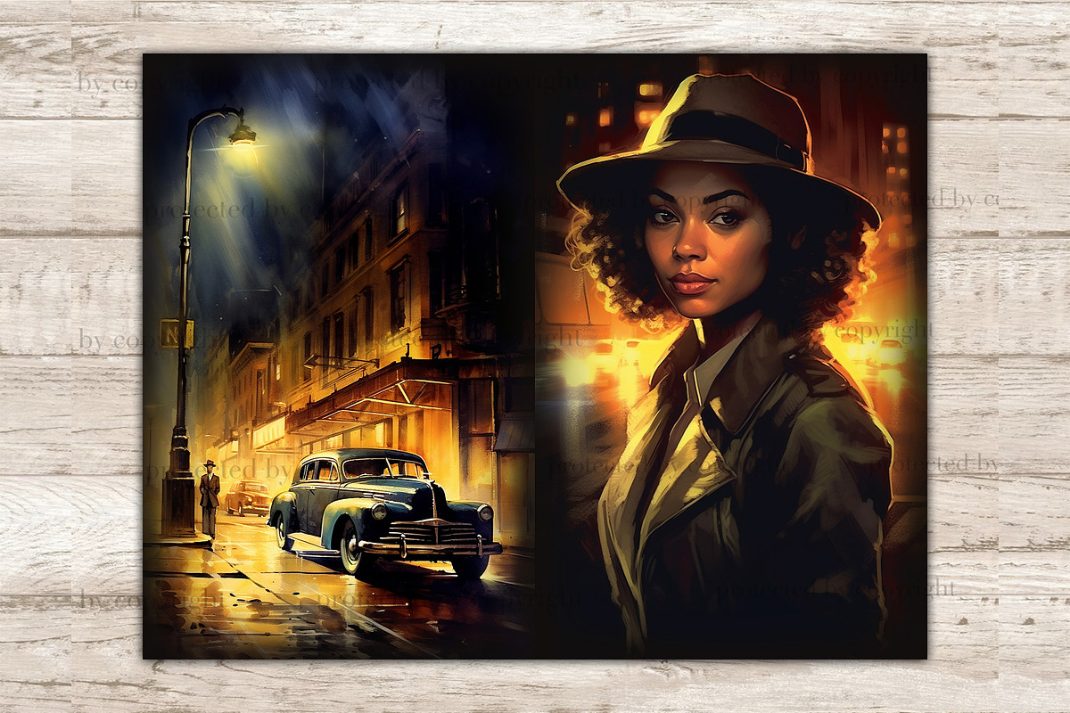 Noire Detective Ephemera | Art Noir, a Person Illustration by GlamArtZhanna (Photo 7 of 9)