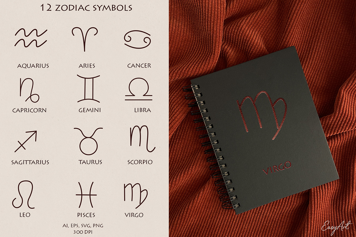 ZODIAC women and flowers collection, an Object Illustration by EasyArt (Photo 7 of 11)