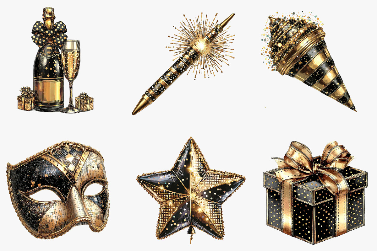 New year clip-art, an Illustration by CreationArt (Photo 3 of 5)