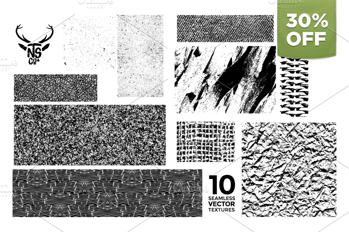 10 Seamless Vector Textures 30% OFF preview 2